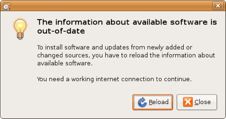 ソフトウェアのソースをリロードubuntu