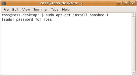 banshee1を経由してターミナルをインストールする