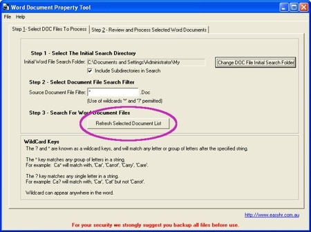 Easy HR Microsoft Word Document Properties