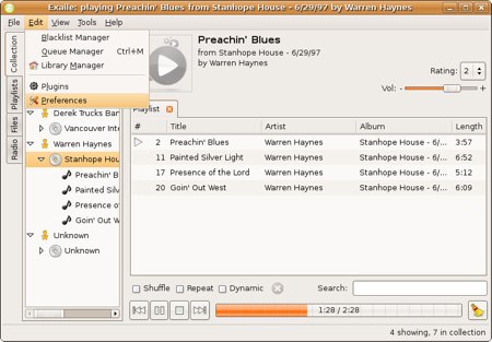 exaile music player