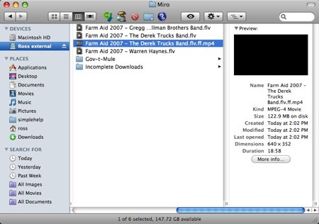 ffmpegX convertir la vidéo pour l'iPod touch