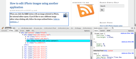 Firebug in action