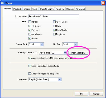 setting up itunes