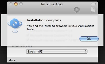 IE running in OS X