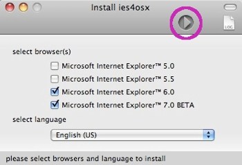 IE running in OS X