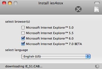 IE running in OS X