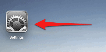 ipad home screen settings button