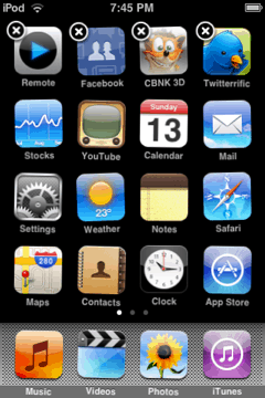 iphone/ipod touch springboard with icons relocated