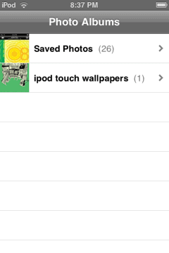 fotoalbum delen av iPhone eller iPod touch
