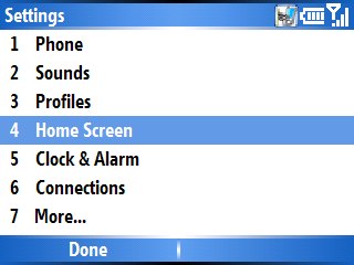 adding an alarm to your windows mobile home screen