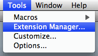 openoffice.org tools drop-down menu