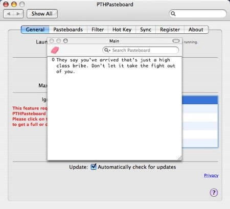 pthpaste appunti
