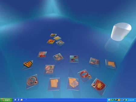 echte desktop veranderd verlichting hoek