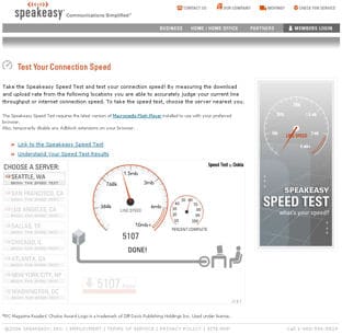 メインウィンドウspeakeast speedtest