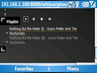 media hive on a windows mobile smartphone