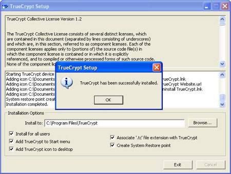 setting up truecrypt
