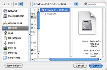 installing fedora 7 in virtualbox for os x