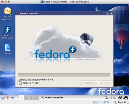 installing fedora 7 in virtualbox for os x