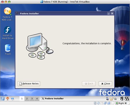installing fedora 7 in virtualbox for os x