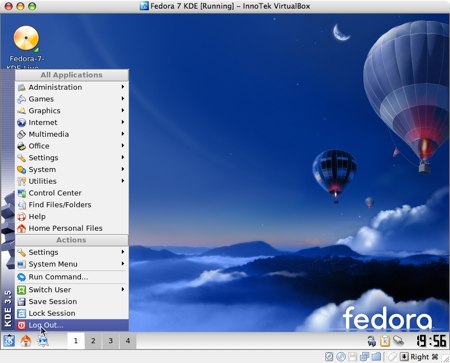 installing fedora 7 in virtualbox for os x