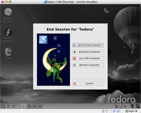 installing fedora 7 in virtualbox for os x