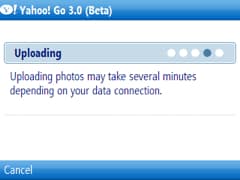 uploading a photo to flickr from yahoo go