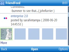 viewing friendfeed via yahoo go