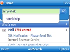performing a search via yahoo go