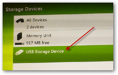 selecting a storage device