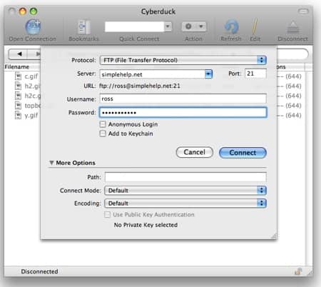 How to use CyberDuck to FTP files in OS X - Simple Help