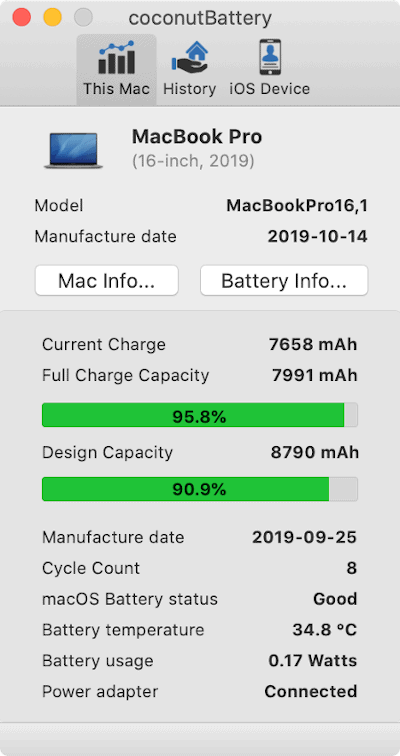 coconutBattery 3.9 - by