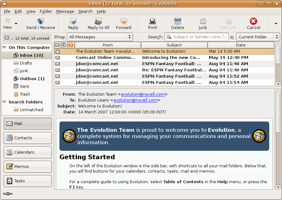 Evolution client. Evolution почтовый клиент. evolution клиент электронной почты. novell evolution. почтовый клиент linux evolution.
