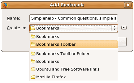 firefox bookmarks toolbar