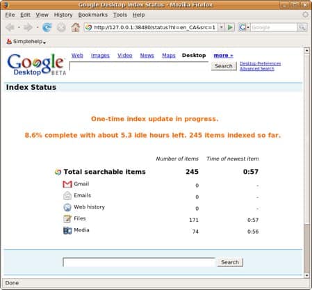 google desktop for linux