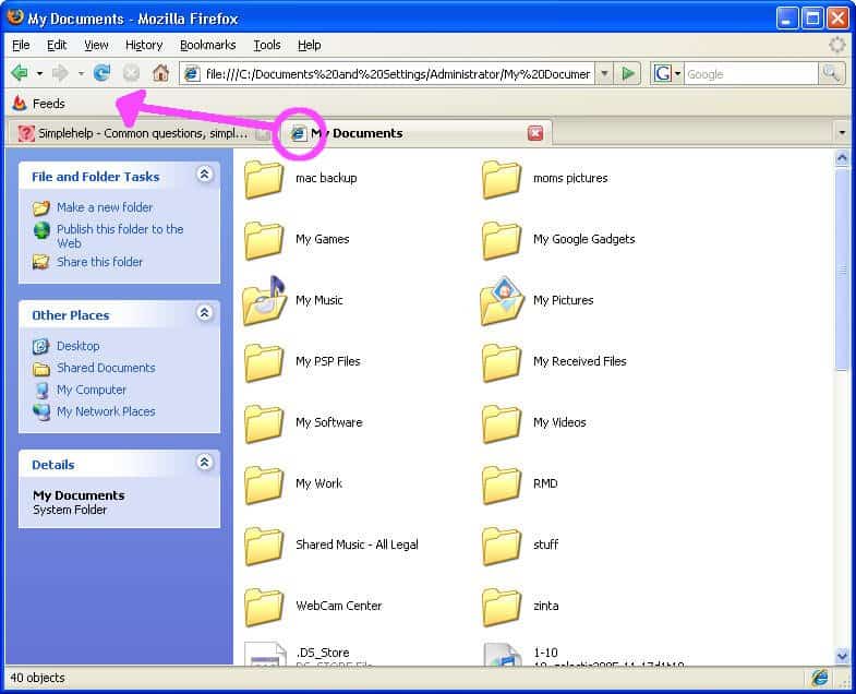 How to access your Windows files and folders via a Firefox tab