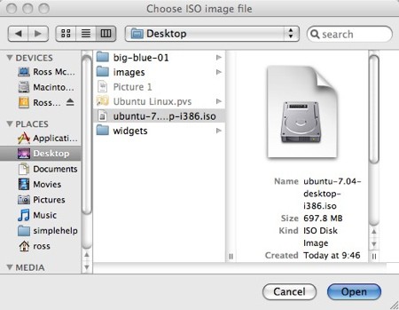 ubuntu 7.10 gutsy gibbon in parallels for os x