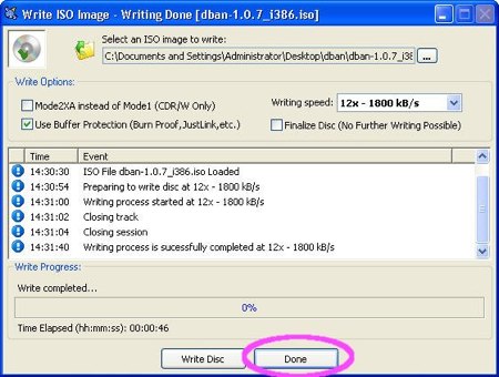 cdburnerxp pro burning an iso file
